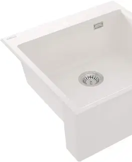 Kuchynské drezy DEANTE DEANTE - Eridan alabaster - Granitový drez ZQE_A10K