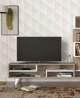 TV stolíky BELLA TV stolík na nožičkách, biela/cordoba