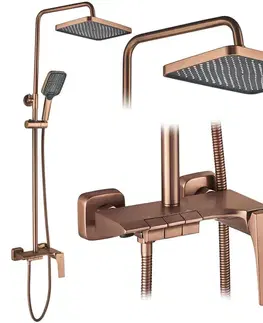 Kúpeľňové batérie REA REA - Sprchový set PREMIUM JOE Brush Gold REA-P4409