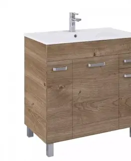 Nábytok do kúpeľne Kúpeľňová zostava Uno 80 3D1S dub canela