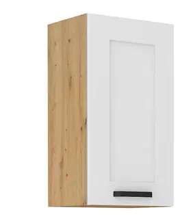 Kuchynské horné skrinky KONDELA Lula 40 G-72 1F horná kuchynská skrinka biela / dub artisan