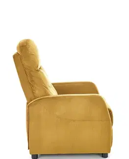 Kreslá HALMAR Felipe 2 relaxačné kreslo horčicová