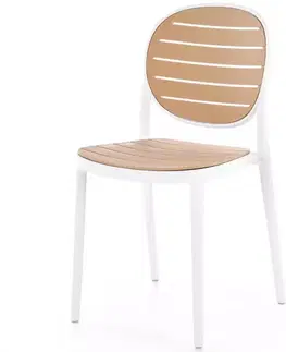 Kuchynské stoličky Stolička K529 biela/prírodné