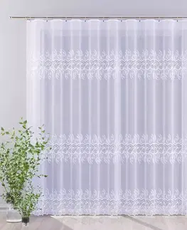 Doplnky na okná Žakarová záclona 623/D876 biely/150. Tovar na mieru