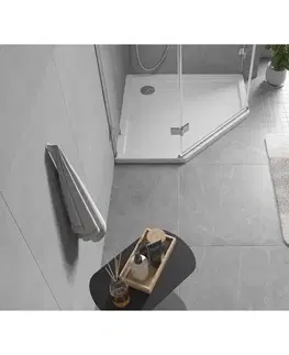 Vane MEXEN - Flow päťboká sprchová vanička slim 90 x 90, biela lesk 46P109090