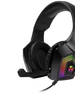 Predlžovacie káble CONNECT IT CHP-5600-BK - LED RGB Herné káblové slúchadlá s mikrofónom čierna CHP-5600-BK