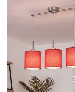 Svietidlá BRILAGI - LED luster na lanku NUBILA 3xE27/60W/230V červená EG32521+3xBG1578