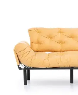 Pohovky a gauče Trojmiestna rozkladacia pohovka Nitta Triple - Mustard