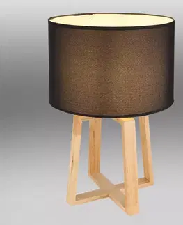 Moderné lampy do obývačky Stolná lampa 21621B čierna LB
