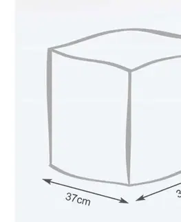 Sedacie vaky a kocky Sedací vak taburetka Cube S ekokoža TiaHome - Žltá