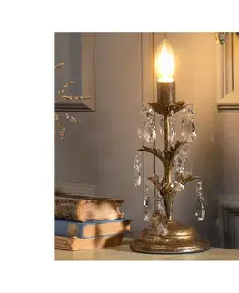 Lampy ONLI - Stolná lampa TERESA 1xE14/6W/230V bronzová 4670/L