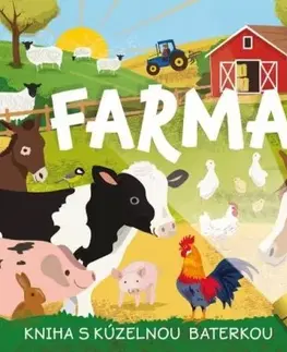Leporelá, krabičky, puzzle knihy Farma - Kniha s kúzelnou baterkou - Kolektív autorov