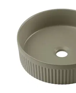 Umývadlá ArtCom Keramické umývadlo BEYOND 2 E-6565 | olivový mat 36 cm