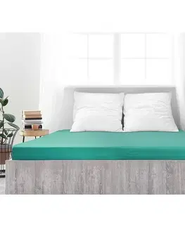 Plachty 4Home jersey prestieradlo Ideál zelený tyrkys, 90 x 200 cm