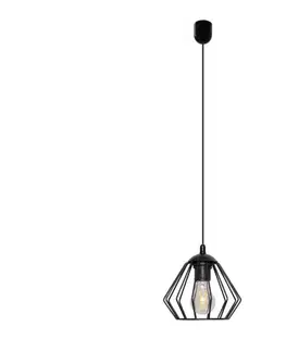 Svietidlá  Luster na lanku AGAT 1xE27/15W/230V W-KM 1300/1 BK+SCW-P