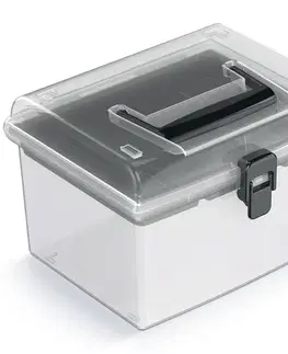 Úložné boxy NABBI NUF2HT plastový úložný box priehľadná / čierna