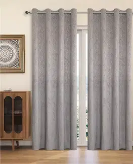 Metrážne závesy Závesový materiál YC11940/200G/122 sivá 280 cm Tovar na mieru