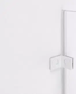 Sprchové dvere CERANO - Sprchová zástena Walk-in Orbis Top Round Ľ/P - 8 mm - okrúhla vzpera - biela matná, transparentné sklo - 120x200 CER-682570