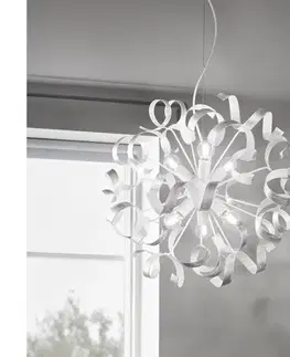 Svietidlá Ideal Lux - Luster na lanku VORTEX 6xE14/40W/230V pr. 53 cm strieborná/patina 101613