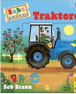 Leporelá, krabičky, puzzle knihy Baba a fedélzeten - Traktoron - Seb Braun