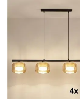 Svietidlá BRILAGI - LED Luster na lanku AURA LUX 4xGX53/30W/230V čierna/zlatá WO-OEM-CF-20-GLD
