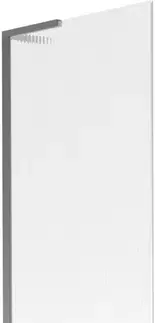 Sprchové dvere MEXEN/S - Next L vaňová zástena FIX 60 x 150, prúžky, grafit metal 895-060-000-03-09-95