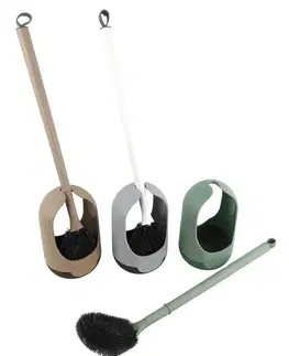 WC kefy MAKRO - Kefa na WC set rôzne farby, umelá hmota / silikón, výška 50cm, zohnutá