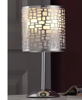 Lampy ONLI - Stolná lampa BRUCE 1xE27/15W/230V 40 cm matný chróm 4755/LP