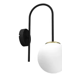 Svietidlá  Nástenná lampa CAMBRIDGE 1xE14/60W/230V čierna/mosadz 3198