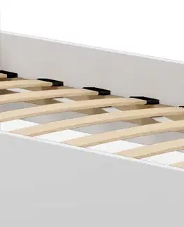 Postele NABBI Sander detská posteľ s matracom 80x160 cm zelená / biela