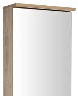 Kúpeľňový nábytok AQUALINE - KAWA STRIP Galérka s LED osvetlením 50x70x22cm, dub emporio WGL35S