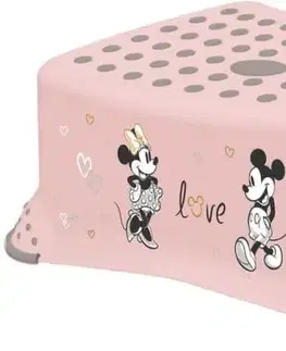 Stolčeky Kinekus Schodík detský plastový, protišmykový, MINNIE MOUSE, severská ružová