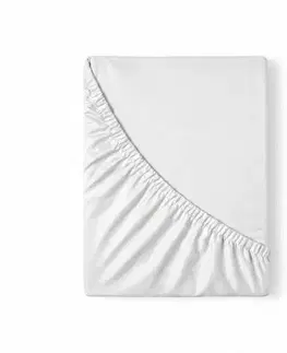 Plachty Kvalitex Saténové prestieradlo s gumou biela, 90 x 200 cm
