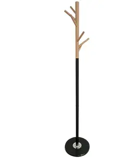Vešiaky do predsiene Vešiak Kovový 9463 Wooden čierna/prírodná