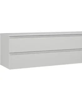 Kúpeľňový nábytok MEXEN/S - Orio kúpeľňová skrinka pod umývadlo 160 cm s doskou, 2 zásuvky, sivá mat 91A10-16047-2-BFFC62