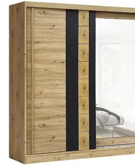 Šatníkové skrine Skriňa Avantgarde AV-1-200 artisan/grafit