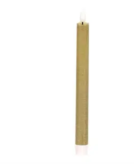 Vianočné dekorácie Súprava kónických sviečok s LED osvetlením, zelená, 2 ks, parafín, 25 cm