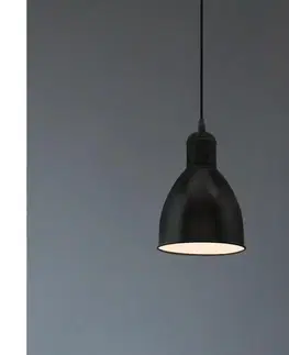 Svietidlá Eglo 55243 - Závesné svietidlo PRIDDY na kábli 1xE27/60W/230V, čierne 55243