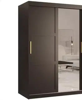 Šatníkové skrine Skriňa Amiro 2 120 čierny/čierny
