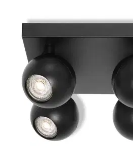 Svietidlá Osram - Bodové svietidlo SPOT SPHERAL 4xGU10/6W/230V čierna 4099854588464