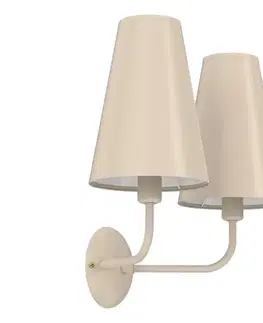 Svietidlá  Nástenné svietidlo TORTOLA 2xE14/15W/230V béžové 3668