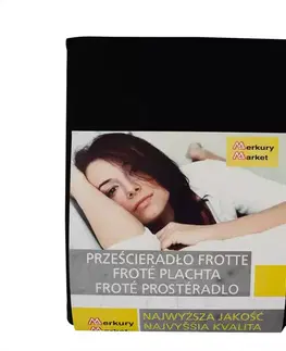 Bytový textil Prestieradlo froté s gumičkou 200x220 čierna 44