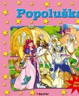 Leporelá, krabičky, puzzle knihy Popoluška (Obsahuje 6x puzzle)