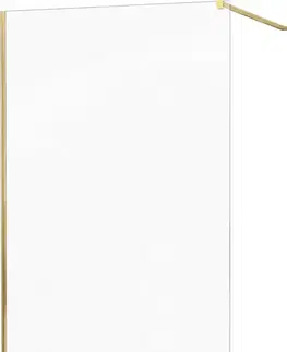 Sprchové dvere MEXEN/S - KIOTO Sprchová zástena WALK-IN 120x200 cm 8 mm, zlatá, transparent 800-120-101-50-00