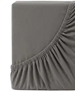 Plachty 4Home jersey prestieradlo Lycra antracit, 120 x 200 cm