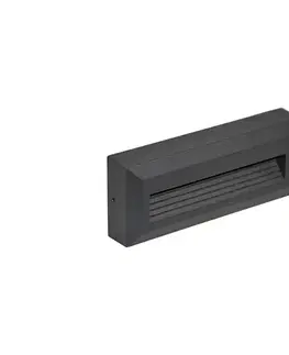 LED osvetlenie  Vonkajšie schodiskové svietidlo KORA LED/1,2W/230V IP54 4000K antracit SKU013642