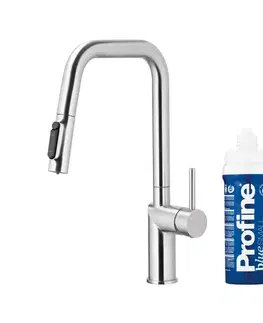 Kuchynské drezy KFA KFA - Batéria drezová DUERO PURE STYLE výsuvná s filtráciou nerez 6623-313-22