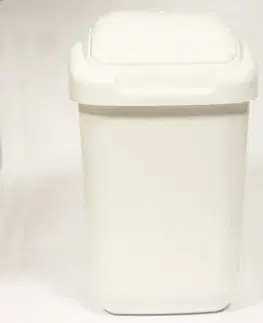 Odpadkové koše Kinekus Kôš na odpad preklápací 30l, plastový, STANDARD, biely