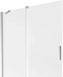 Sprchové dvere MEXEN/S - Velar dvojkrídlová posuvná vaňová zástena 140 x 150, dekor, chróm 896-140-000-31-01