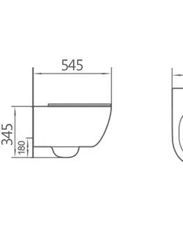 Záchody MEXEN - Carmen misa wc Rimless vrátane sedátka s slow slim, duroplast, biela lesk 3088L4000